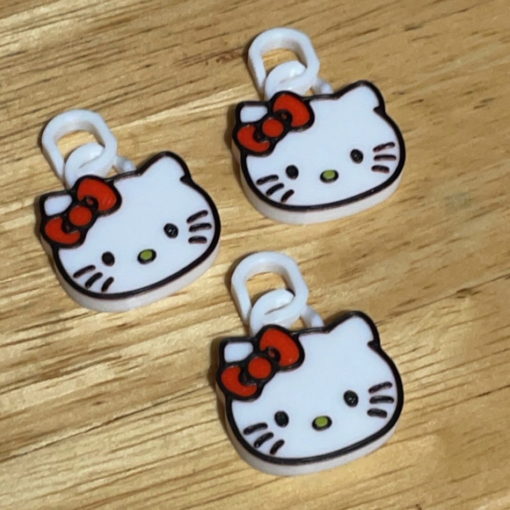 Handpainted 3D Printed 3PK of Hello Kitty Charms